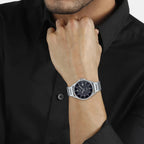 Enticer Men Quartz Black Dial Analog Stainless Steel Watch A2099