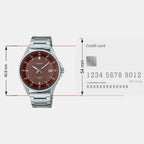 Enticer Men Quartz Brown Dial Analog Stainless Steel Watch A2102