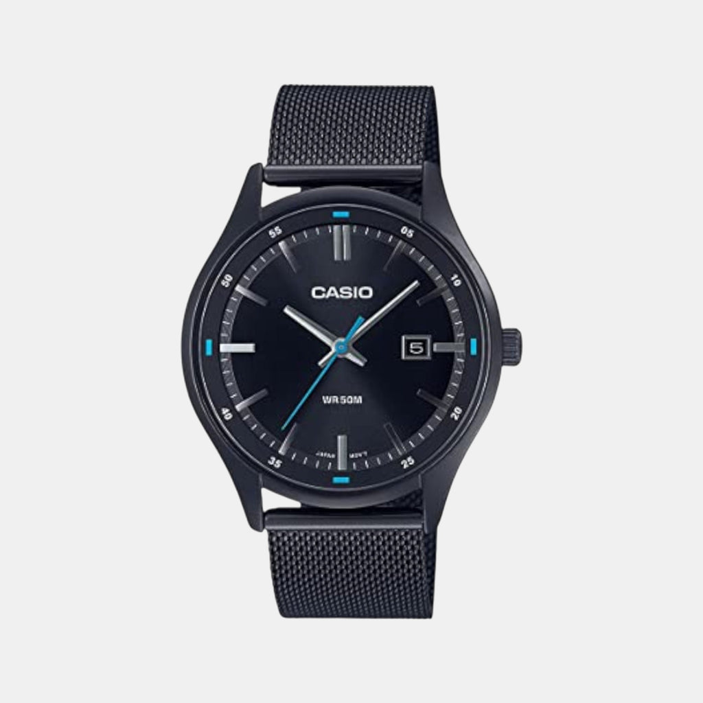 Enticer Men Quartz Black Dial Analog Stainless Steel Watch A2103