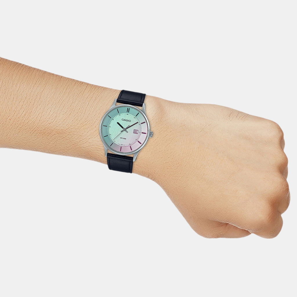 Enticer Men Quartz Light Blue Dial Analog Leather Watch A2113