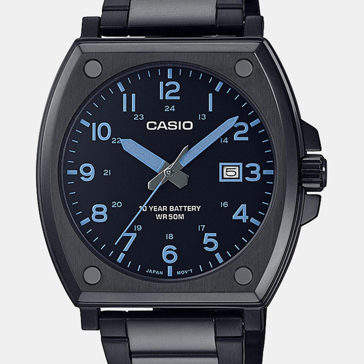 Enticer Men Quartz Black Dial Analog Stainless Steel Watch A2118