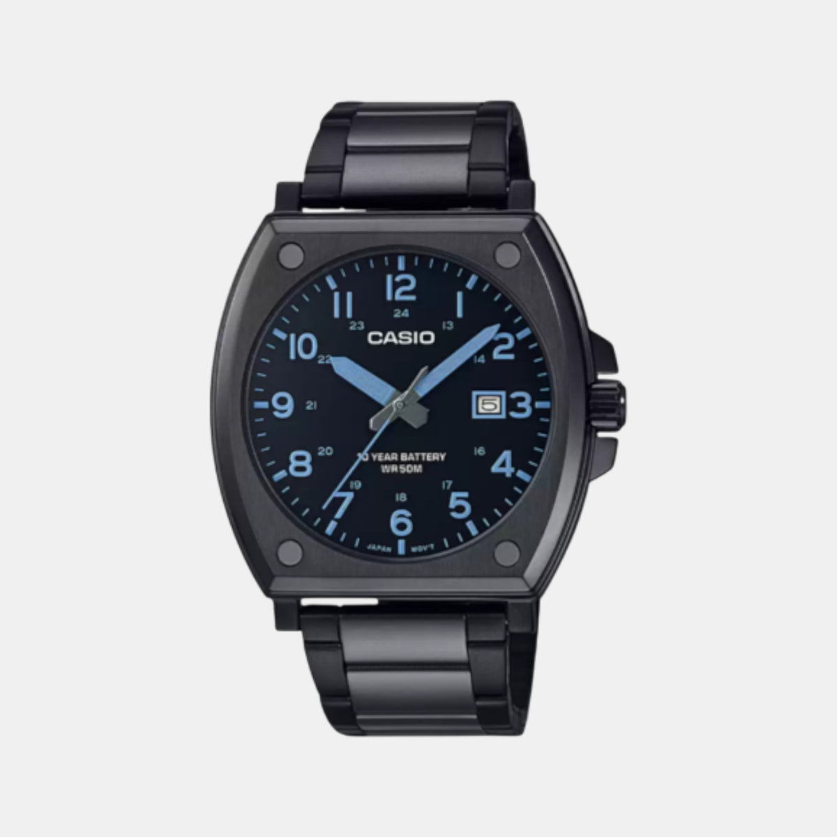 Enticer Men Quartz Black Dial Analog Stainless Steel Watch A2118