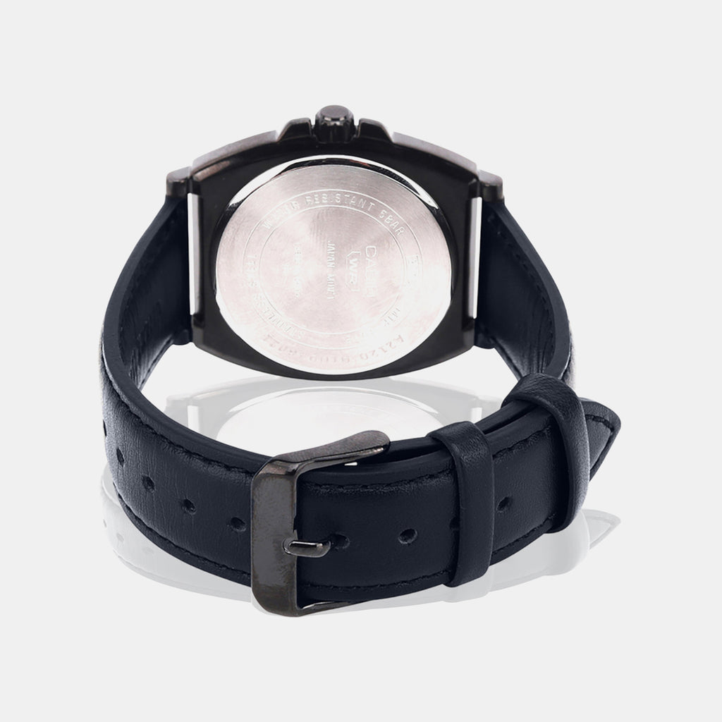 Enticer Men Quartz Black Dial Analog Leather Watch A2120
