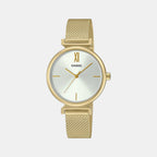 Enticer Women Quartz White Dial Analog Mesh Watch A2127