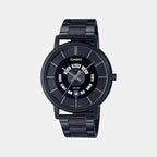 Enticer Men Quartz Black Dial Analog Stainless Steel Watch A2134