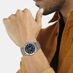 Enticer Men Quartz Black Dial Chronograph Resin Watch A2145