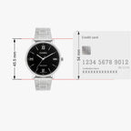 Enticer Men Quartz Black Dial Analog Stainless Steel Watch A2152