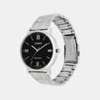 Enticer Men Quartz Black Dial Analog Stainless Steel Watch A2152