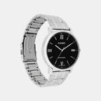Enticer Men Quartz Black Dial Analog Stainless Steel Watch A2152