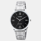 Enticer Men Quartz Black Dial Analog Stainless Steel Watch A2152