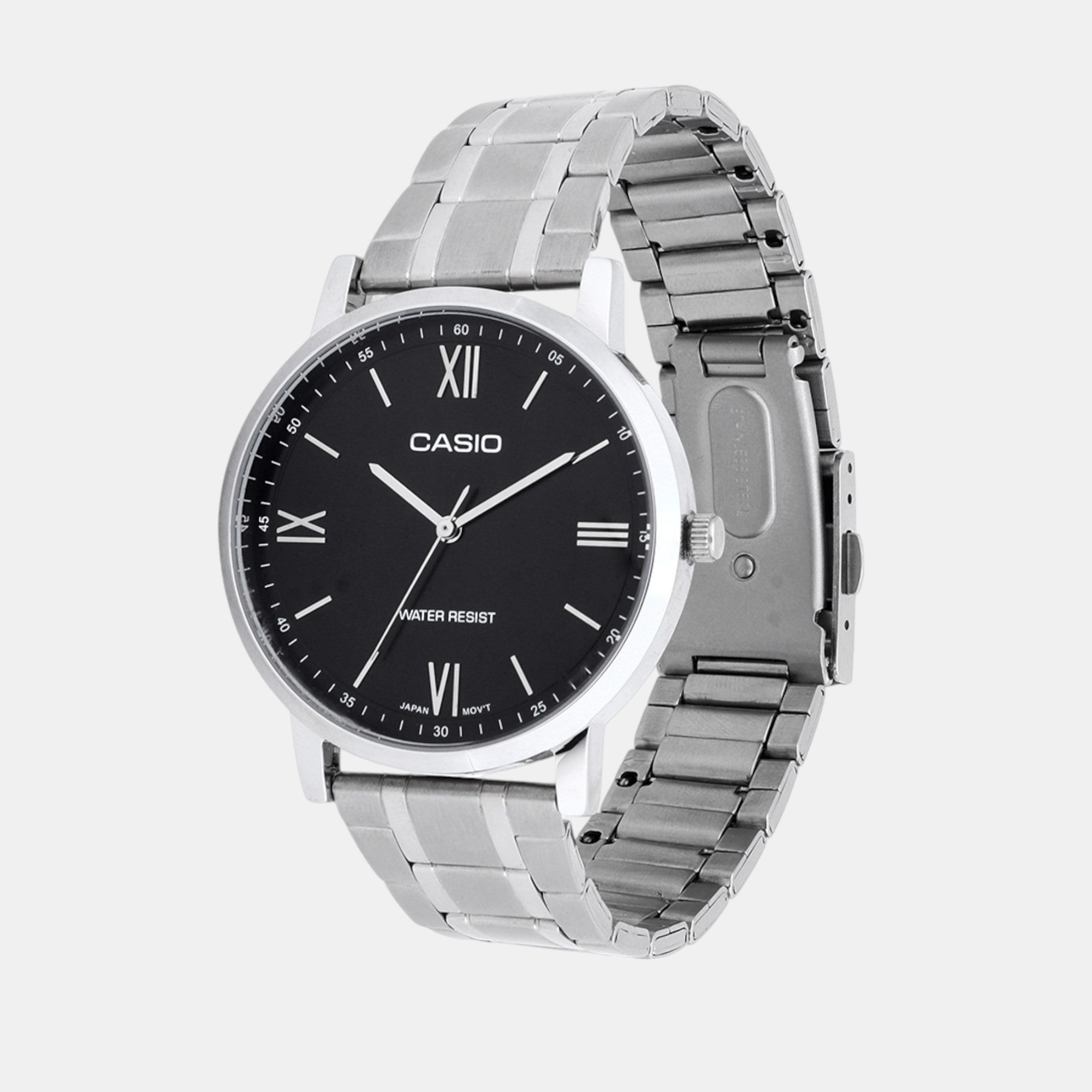 Enticer Men Quartz Black Dial Analog Stainless Steel Watch A2152