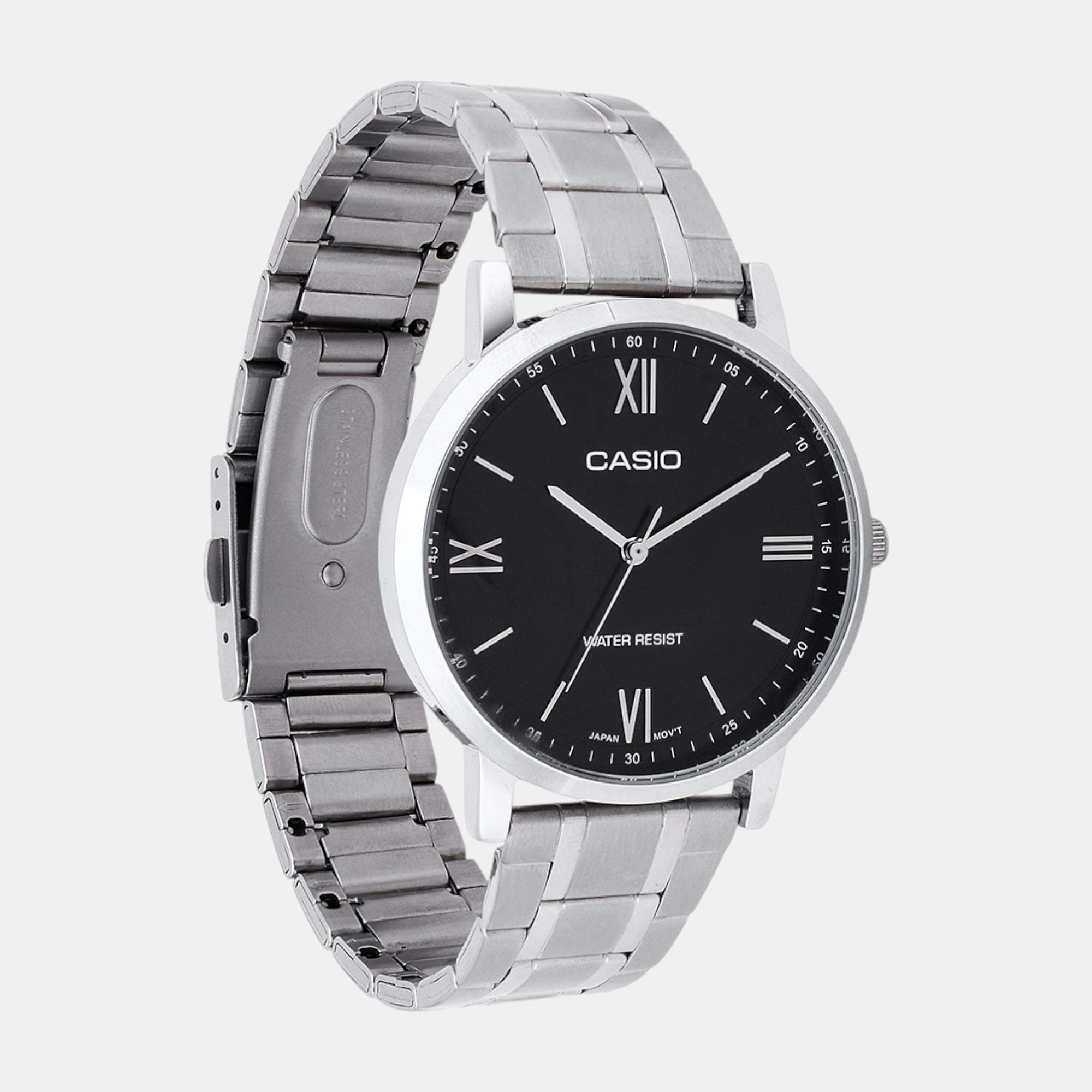 Enticer Men Quartz Black Dial Analog Stainless Steel Watch A2152