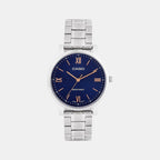Enticer Women Quartz Blue Dial Analog Stainless Steel Watch A2155