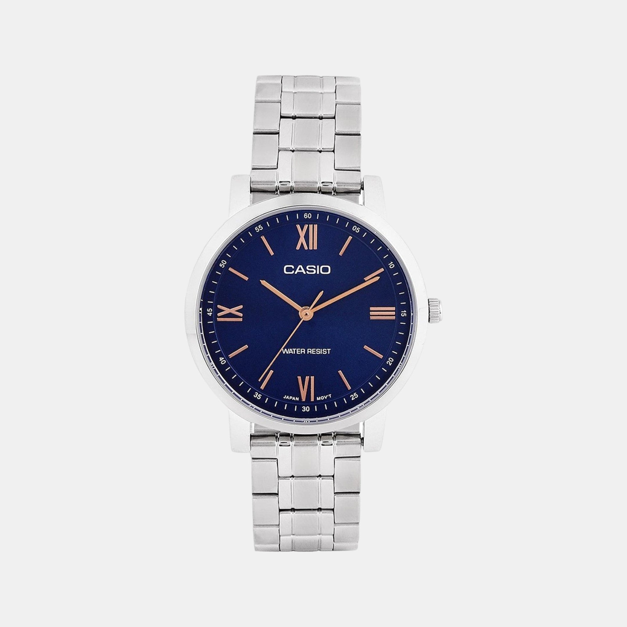 Enticer Women Quartz Blue Dial Analog Stainless Steel Watch A2155