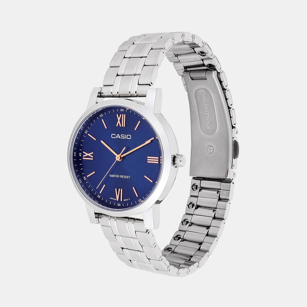 Enticer Women Quartz Blue Dial Analog Stainless Steel Watch A2155