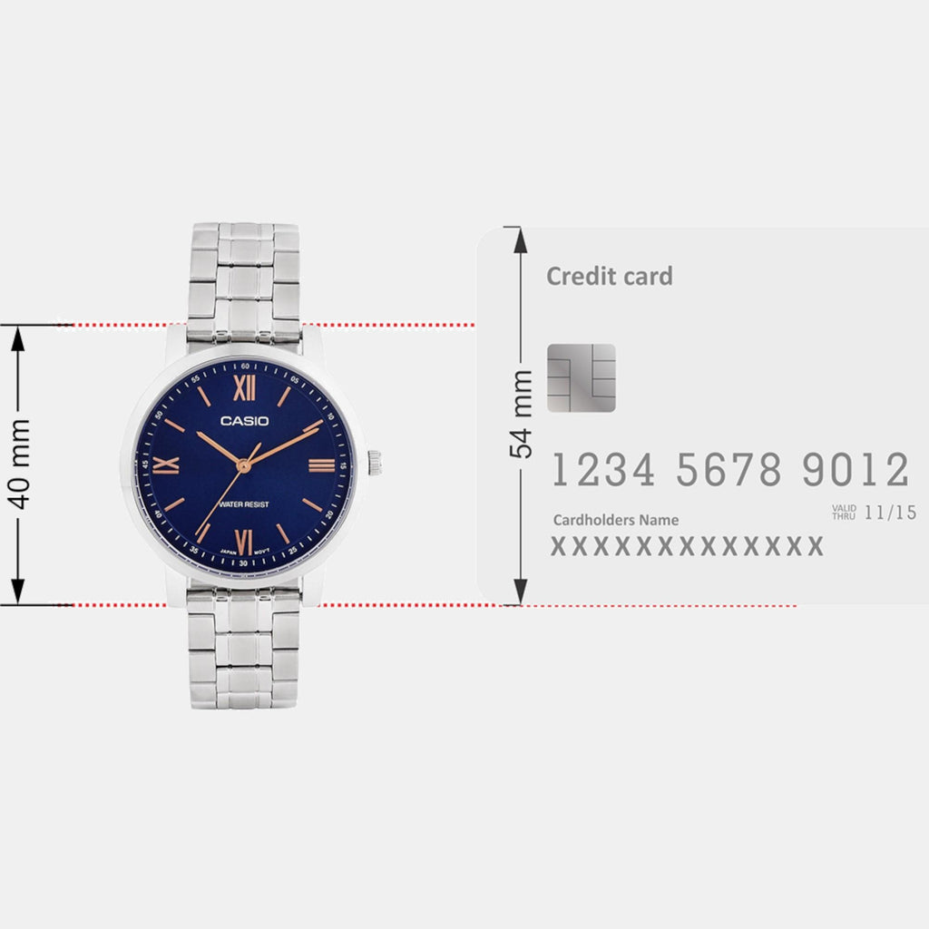 Enticer Women Quartz Blue Dial Analog Stainless Steel Watch A2155