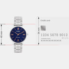 Enticer Women Quartz Blue Dial Analog Stainless Steel Watch A2155