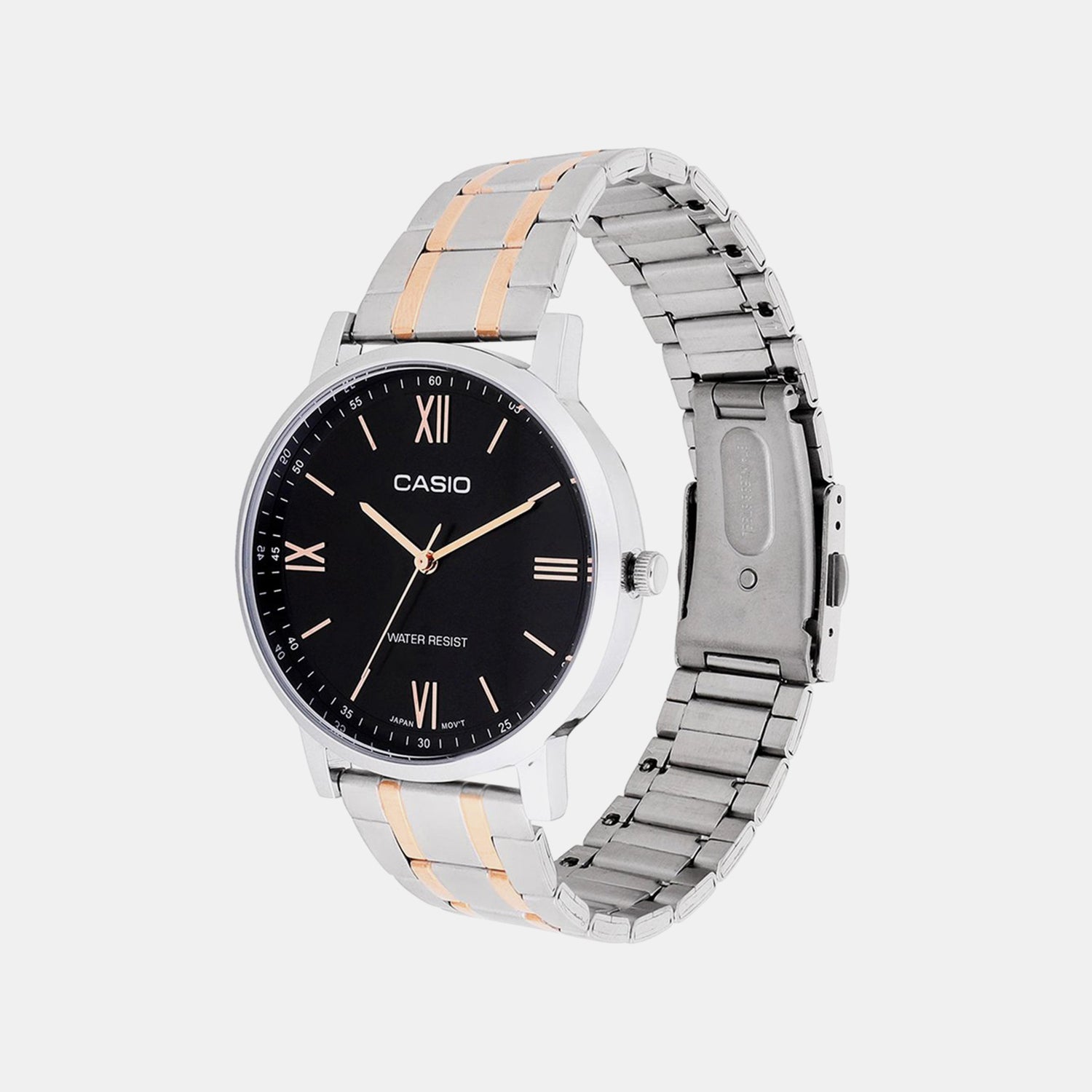 Enticer Men Quartz Black Dial Analog Stainless Steel Watch A2156