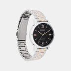 Enticer Men Quartz Black Dial Analog Stainless Steel Watch A2156