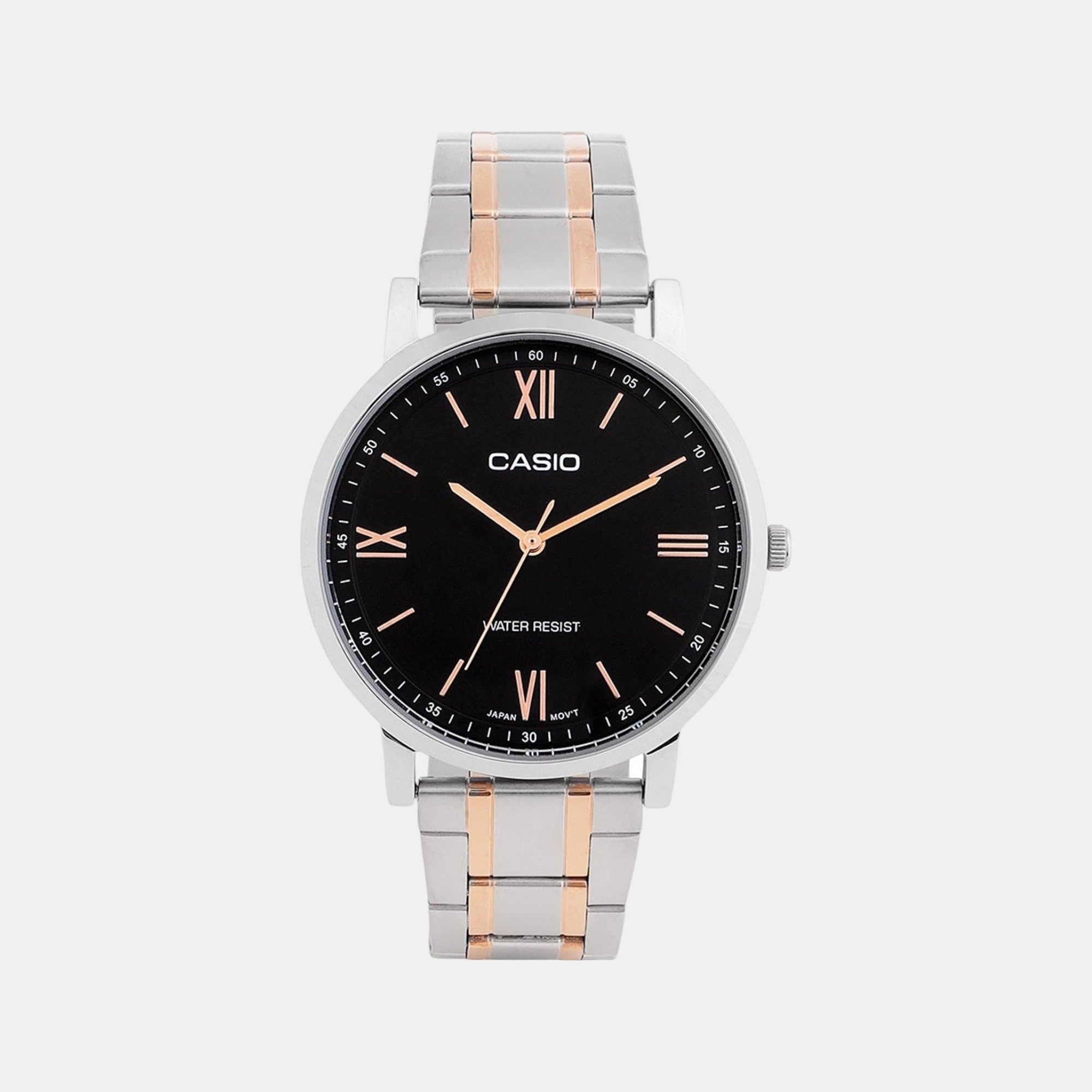 Enticer Men Quartz Black Dial Analog Stainless Steel Watch A2156