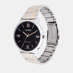 Enticer Men Quartz Black Dial Analog Stainless Steel Watch A2156