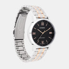 Enticer Men Quartz Black Dial Analog Stainless Steel Watch A2156