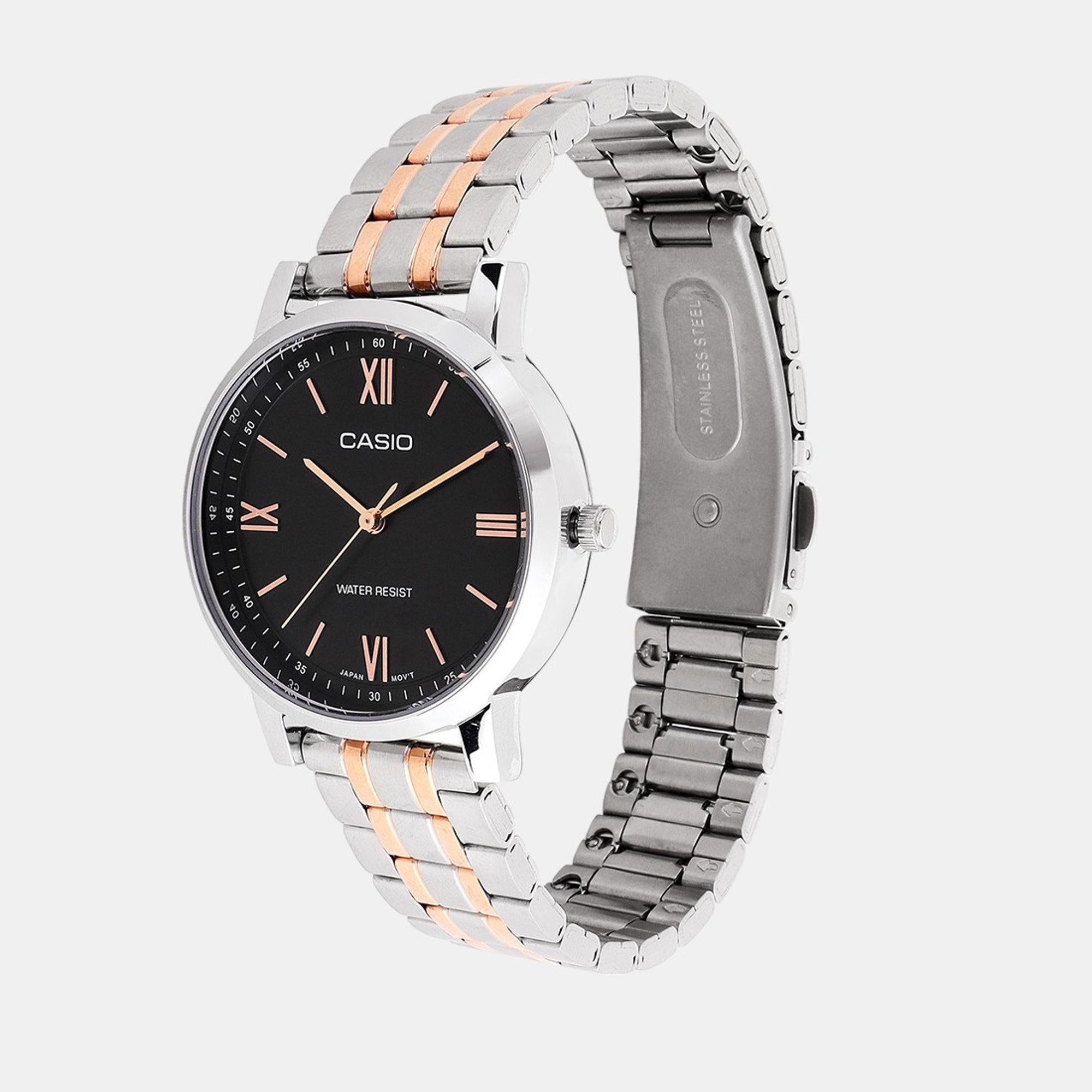 Enticer Women Quartz Black Dial Analog Stainless Steel Watch A2157