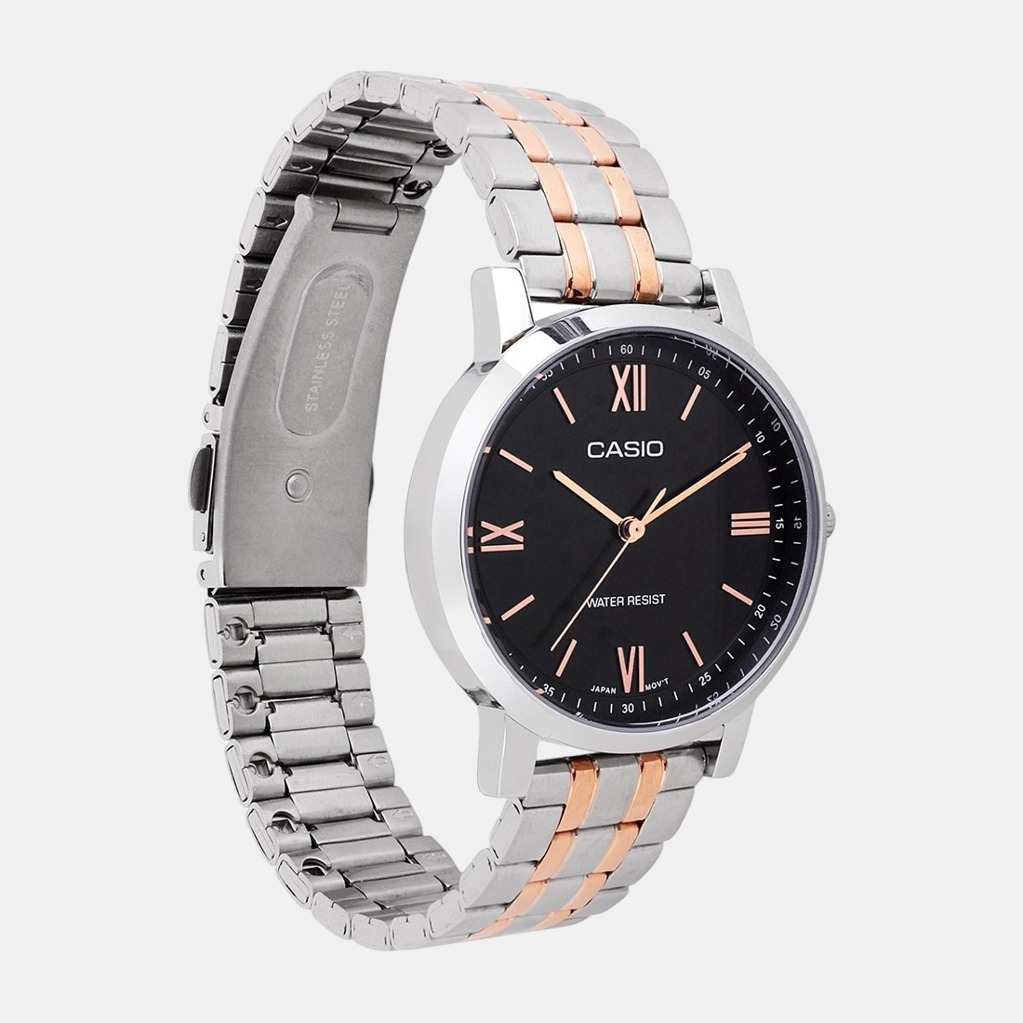 Enticer Women Quartz Black Dial Analog Stainless Steel Watch A2157