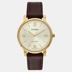 Enticer Men Quartz Gold Dial Analog Leather Watch A2158