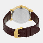 Enticer Men Quartz Gold Dial Analog Leather Watch A2158