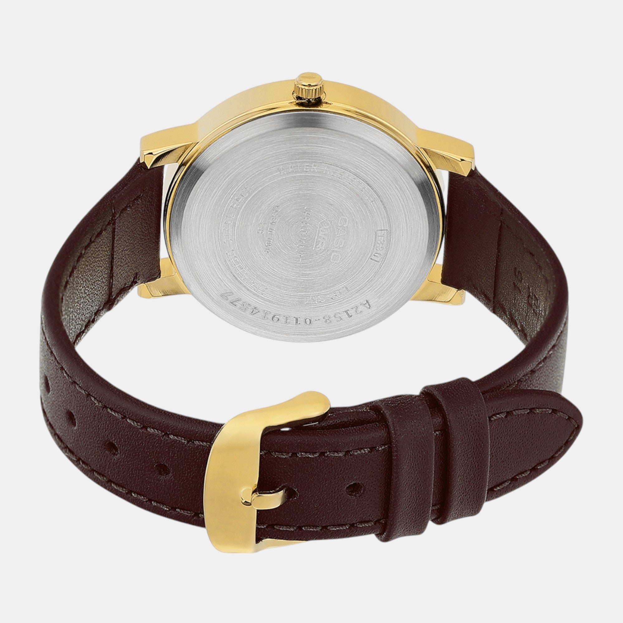 Enticer Men Quartz Gold Dial Analog Leather Watch A2158