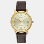 Enticer Women Quartz Gold Dial Analog Leather Watch A2159