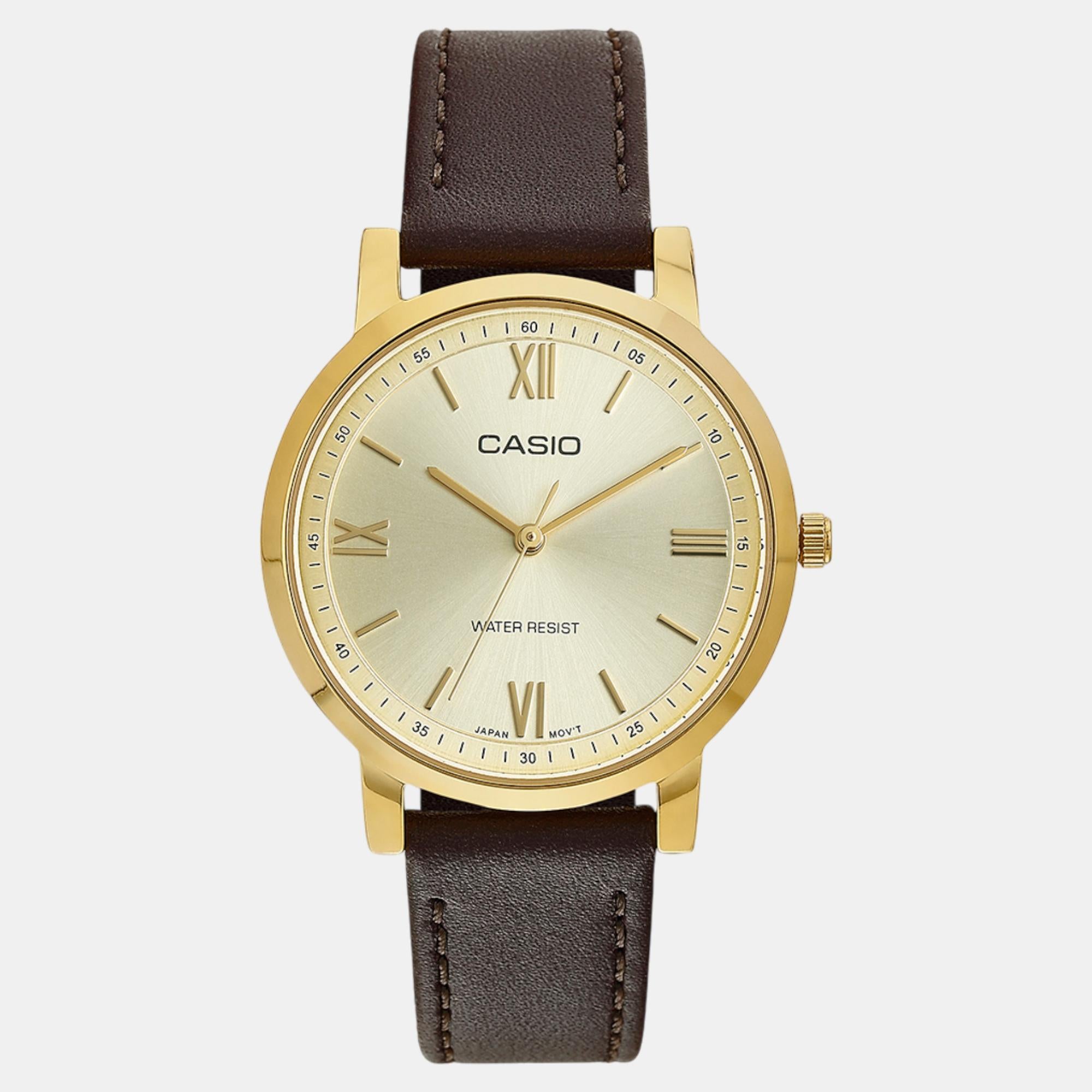 Enticer Women Quartz Gold Dial Analog Leather Watch A2159