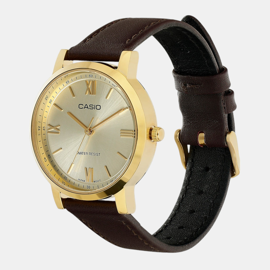 Enticer Women Quartz Gold Dial Analog Leather Watch A2159
