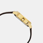 Enticer Women Quartz Gold Dial Analog Leather Watch A2159