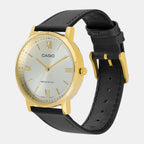 Enticer Men Quartz Silver Dial Analog Leather Watch A2160