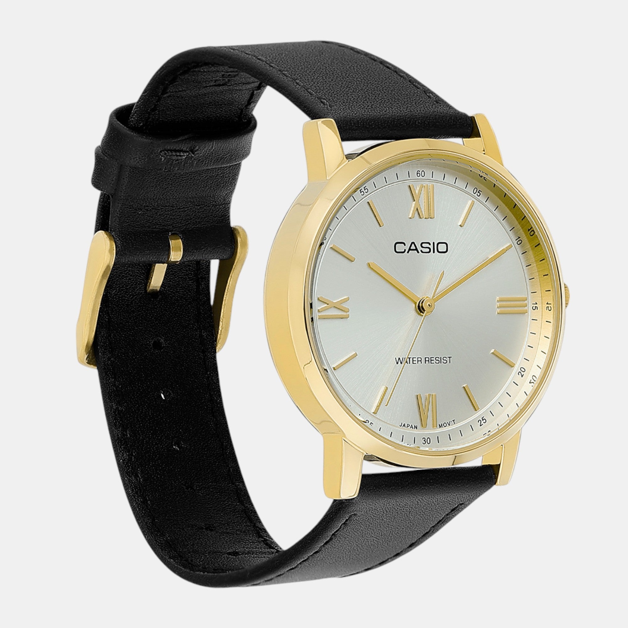 Enticer Men Quartz Silver Dial Analog Leather Watch A2160