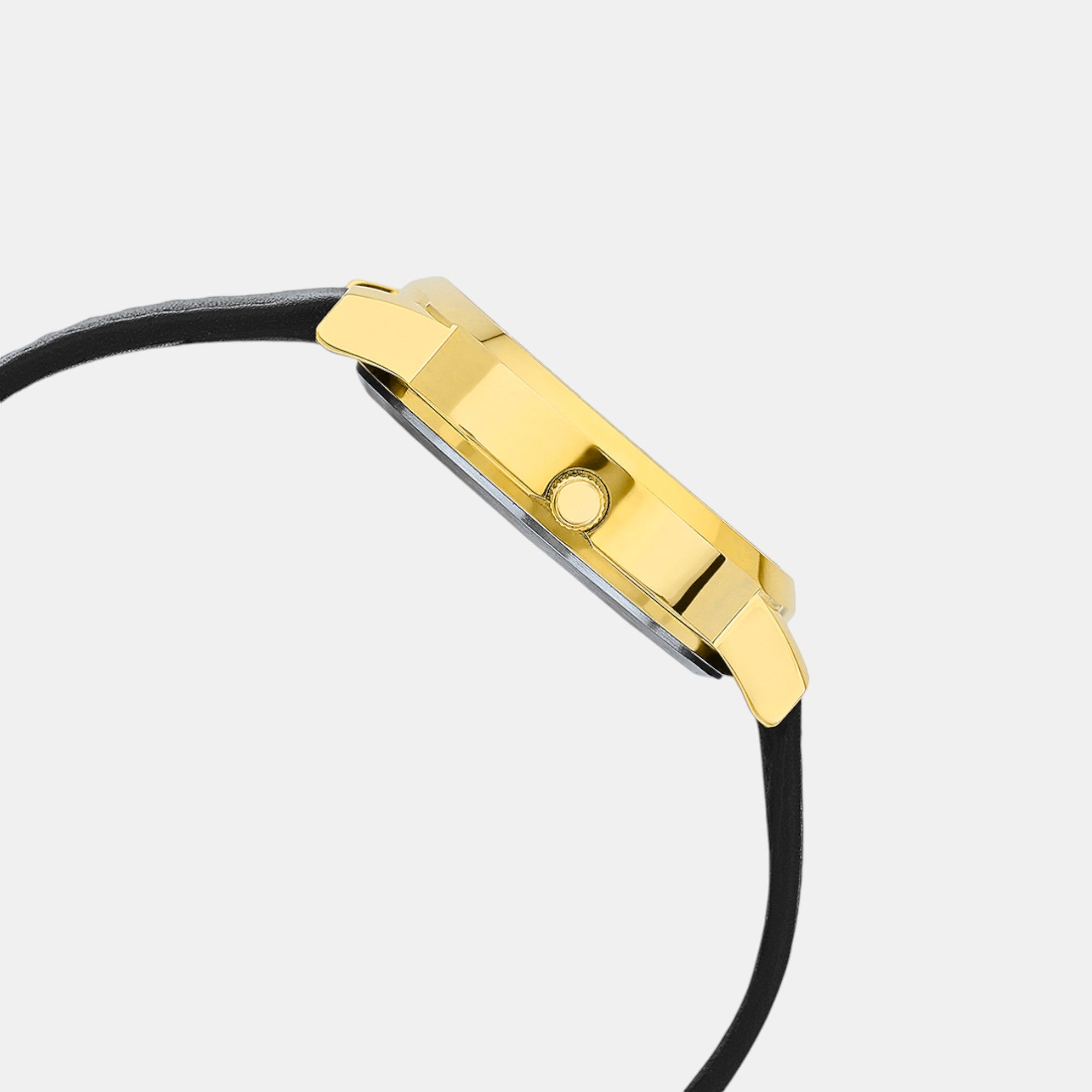 Enticer Men Quartz Silver Dial Analog Leather Watch A2160