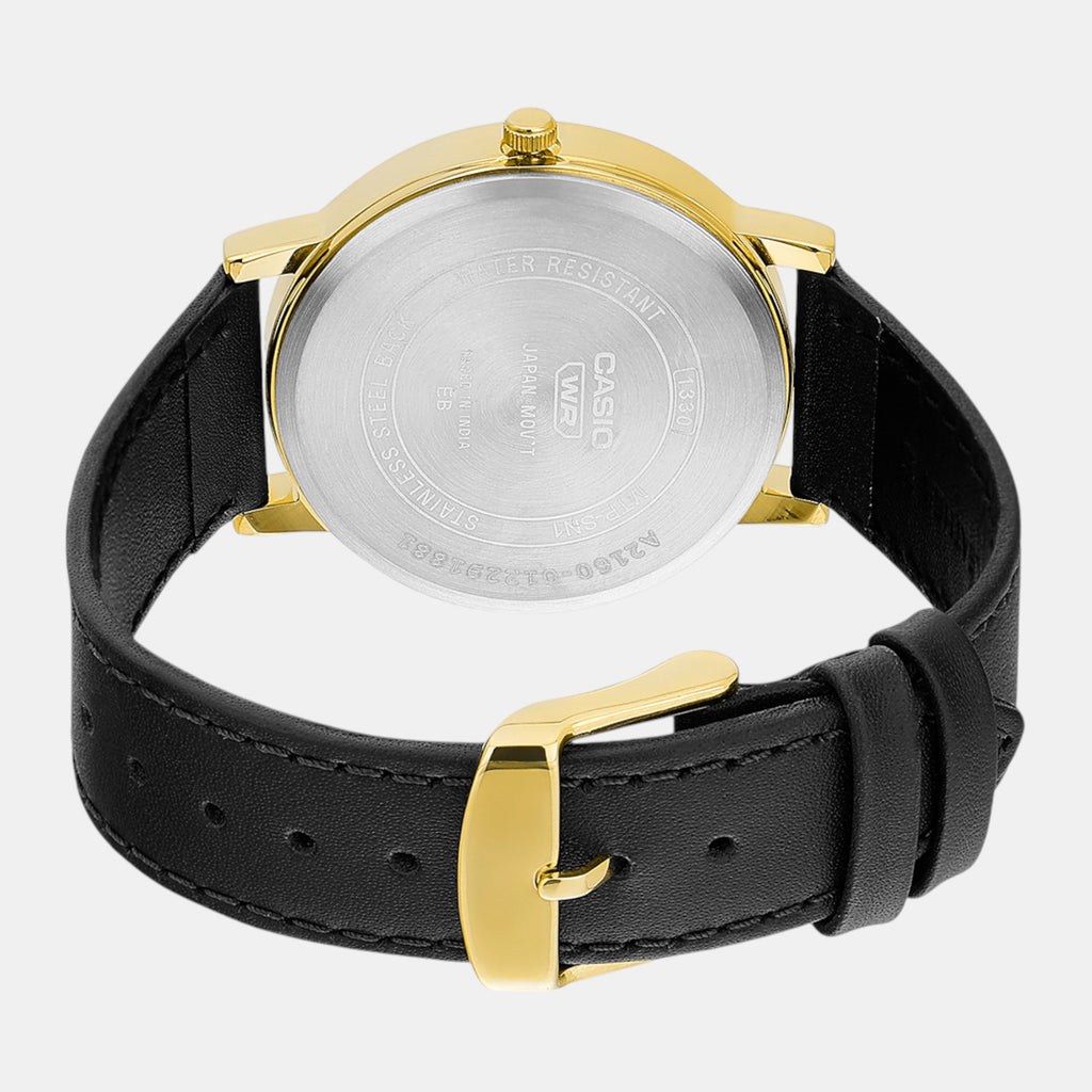 Enticer Men Quartz Silver Dial Analog Leather Watch A2160