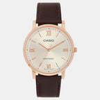 Enticer Men Quartz Silver Dial Analog Leather Watch A2162