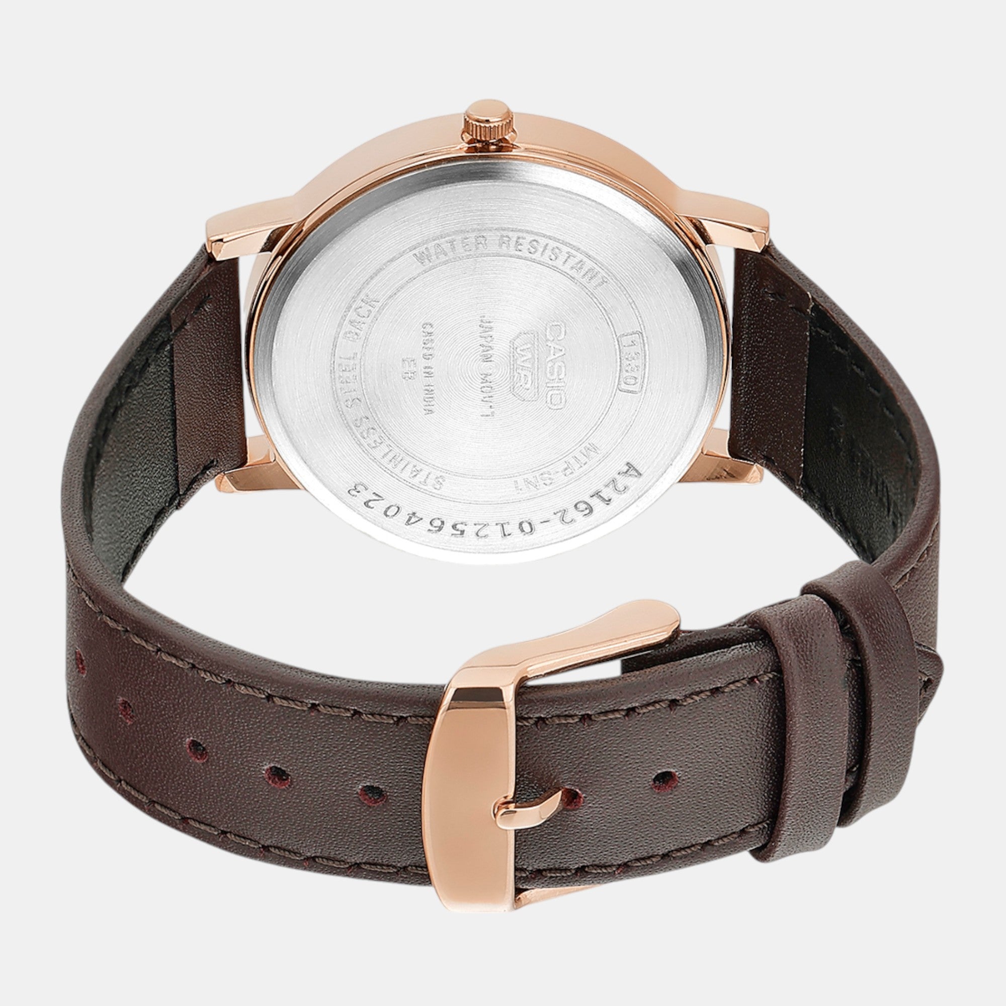 Enticer Men Quartz Silver Dial Analog Leather Watch A2162