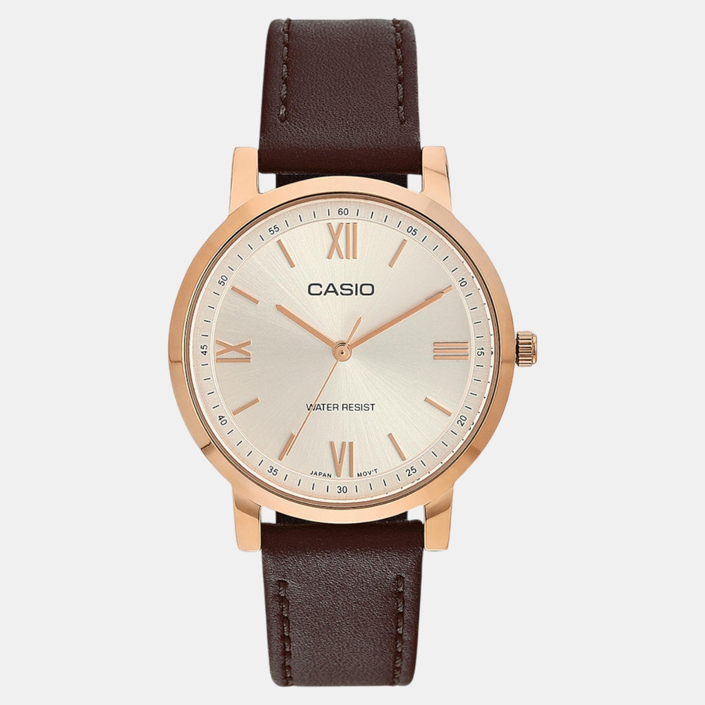 Enticer Women Quartz Silver Dial Analog Leather Watch A2163