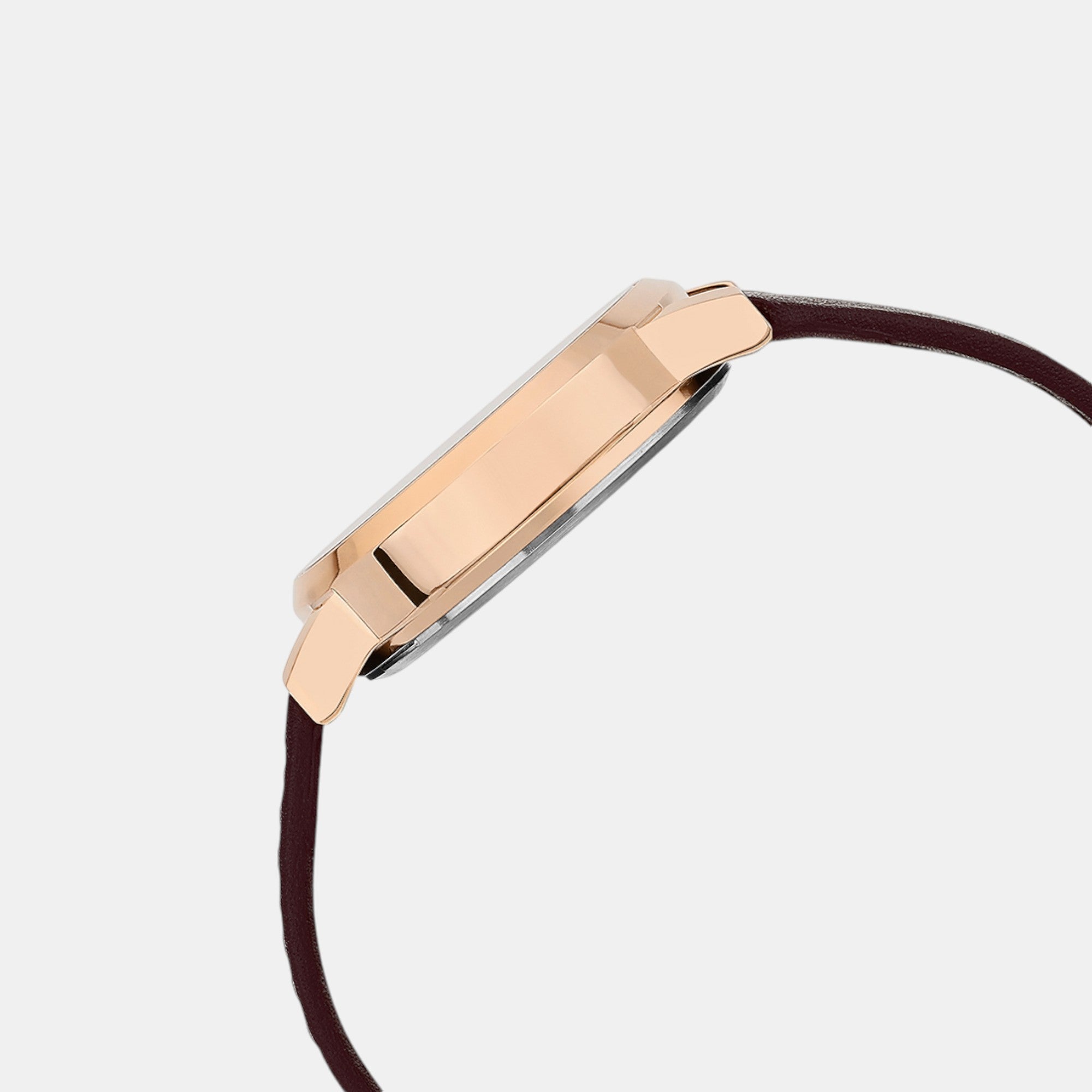 Enticer Women Quartz Silver Dial Analog Leather Watch A2163