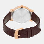 Enticer Women Quartz Silver Dial Analog Leather Watch A2163