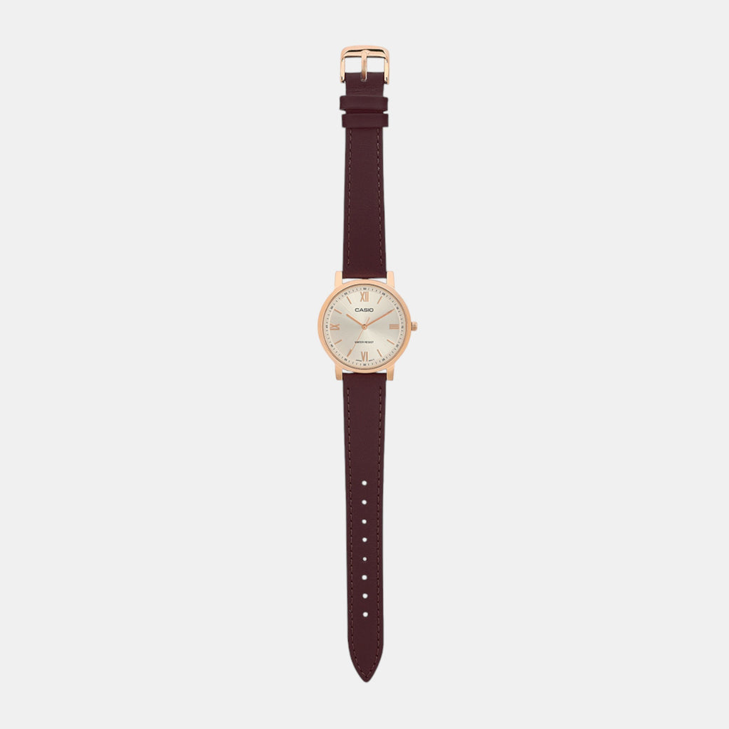 Enticer Women Quartz Silver Dial Analog Leather Watch A2163