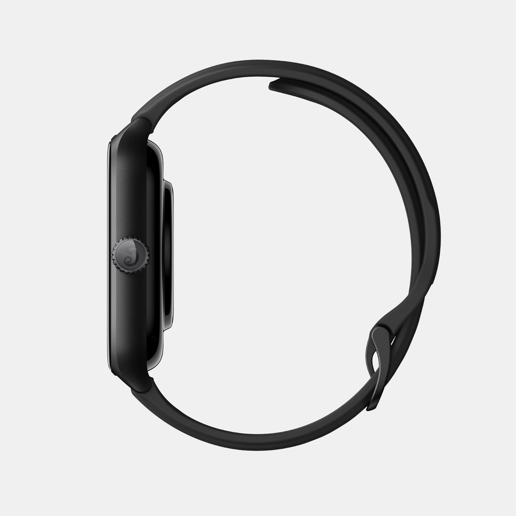 Unisex Processor Infinite Black Dial Amoled Silicone Watch GTS 4 BLACK