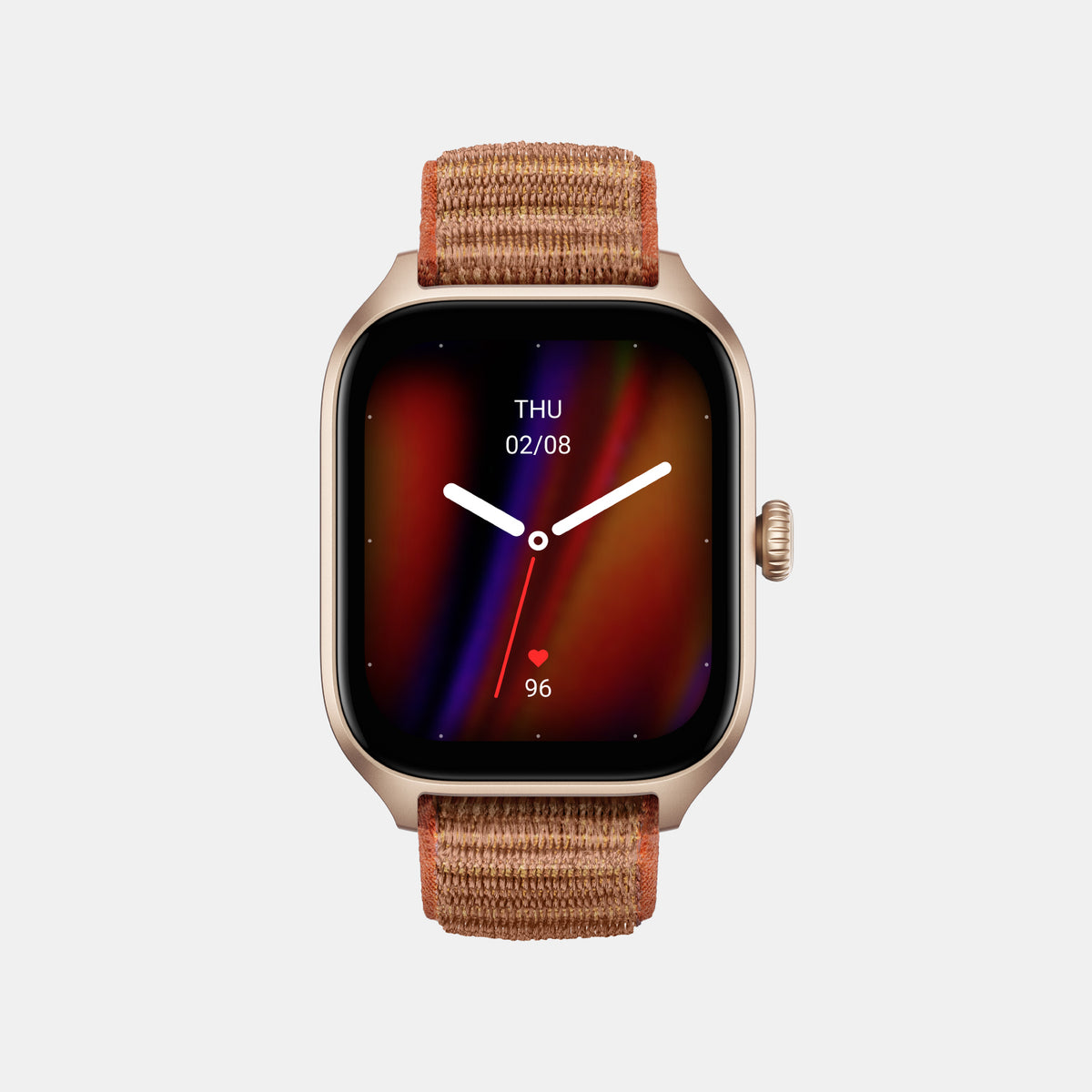 Unisex Processor Brown Dial Amoled Silicone Watch GTS 4 AUTUMN BROWN