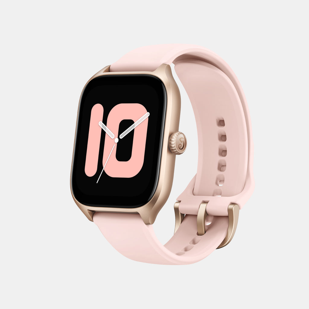 Unisex Processor Rosebud Pink Dial Amoled Silicone Watch GTS 4 PINK