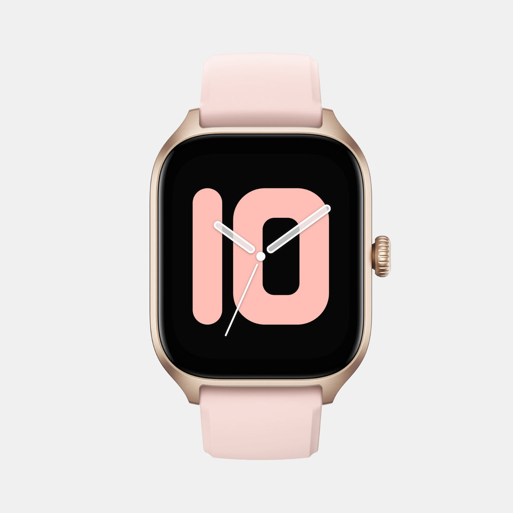 Unisex Processor Rosebud Pink Dial Amoled Silicone Watch GTS 4 PINK