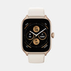 Unisex Processor Misty White Dial Amoled Silicone Watch GTS 4 WHITE